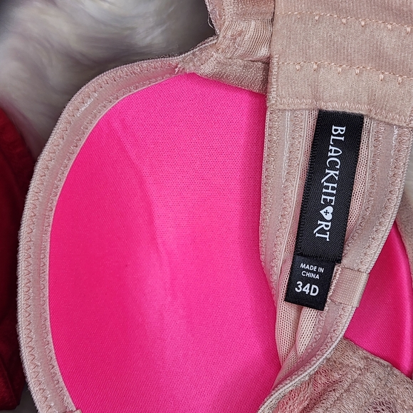 4 Blackheart Black Coverage Strapless Adjustable Underwire Push Up Bras Sz 34D - Picture 11 of 13